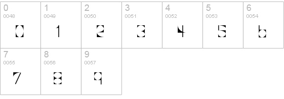 Glaukous numbers 0-9 preview