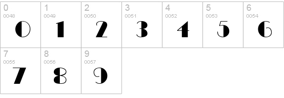 GLitzy numbers 0-9 preview