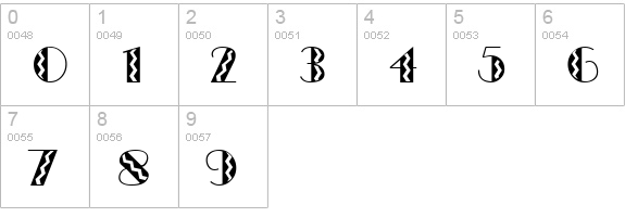 GlitzyFlash numbers 0-9 preview