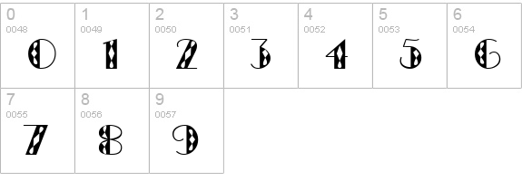 GlitzyJewel numbers 0-9 preview