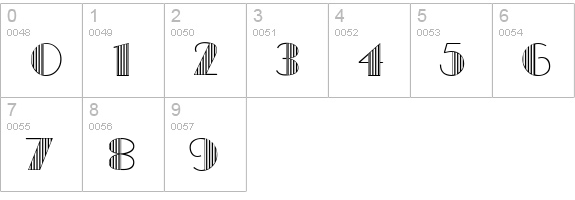 GLitzyVStriped numbers 0-9 preview