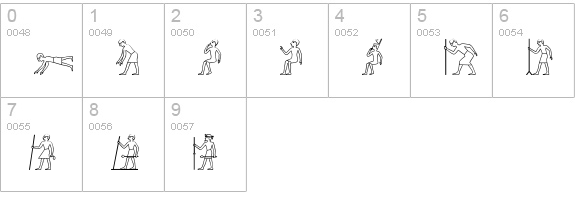 GlyphBasic A numbers 0-9 preview