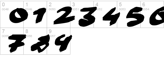 Go Faster Brush
 numbers 0-9 preview