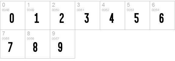 Go Long numbers 0-9 preview