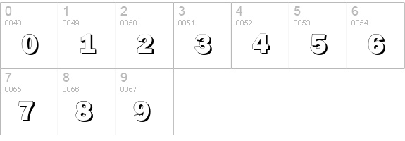 Goffik-Shadow  numbers 0-9 preview