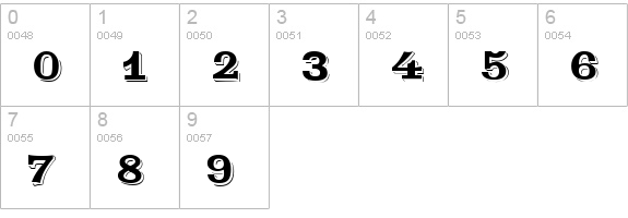 Gold Regular numbers 0-9 preview