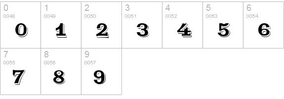 GoldMine numbers 0-9 preview