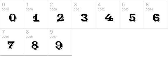 Goldstone Regular numbers 0-9 preview