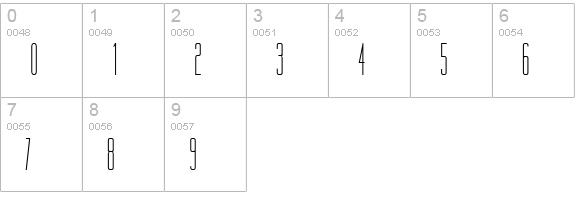 Gorgio Condensed Normal numbers 0-9 preview