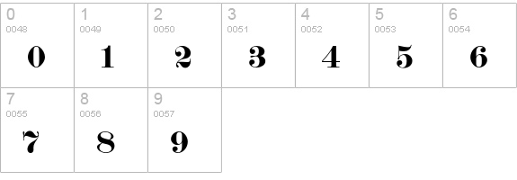 GotischEF-Bold numbers 0-9 preview