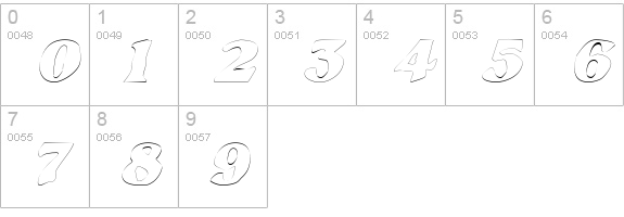 GrantOutline Oblique numbers 0-9 preview