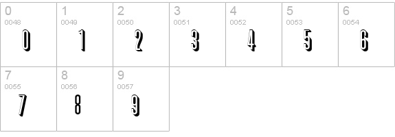 Graphik numbers 0-9 preview