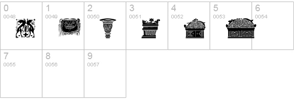 GreekArt numbers 0-9 preview