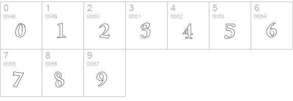 Green Eggs and Spam Outline numbers 0-9 preview