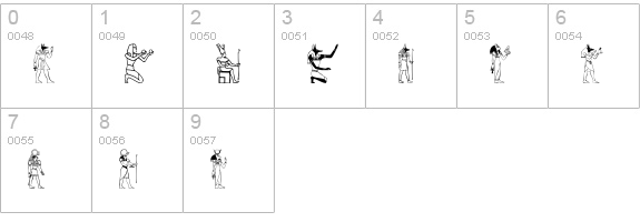 Greywolf Glyphs numbers 0-9 preview