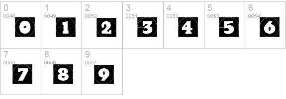 GridConcreteDue numbers 0-9 preview