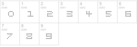 Gridder-POS numbers 0-9 preview