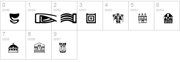Griffin One Dingbats numbers 0-9 preview