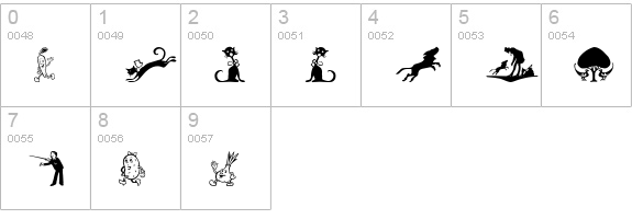 GriffinDingbats1 numbers 0-9 preview