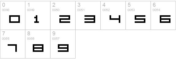 Grixel Acme 5 Wide numbers 0-9 preview