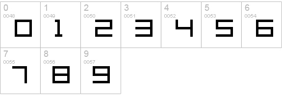 Grixel Acme 7 Wide numbers 0-9 preview