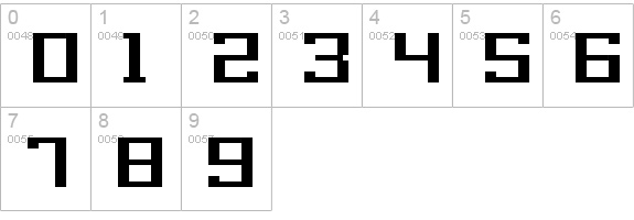 Grixel Acme 9 Regular Bold numbers 0-9 preview