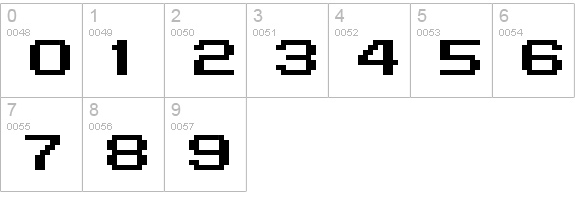 Grixel Kyrou 7 Wide Bold numbers 0-9 preview