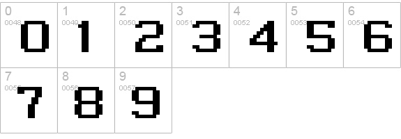Grixel Kyrou 9 Regular Bold Xtnd numbers 0-9 preview