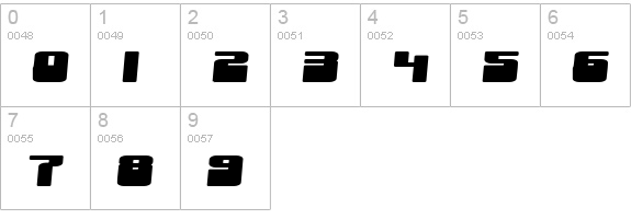 Groove Machine Expanded Bold numbers 0-9 preview