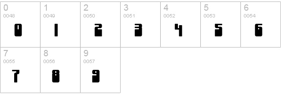 Groove Machine Upright Bold numbers 0-9 preview