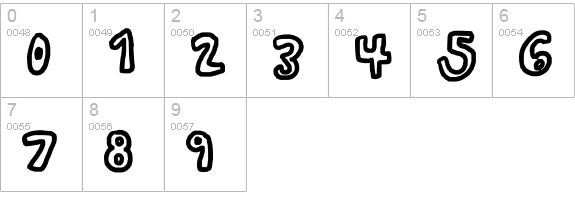 GROOVY numbers 0-9 preview