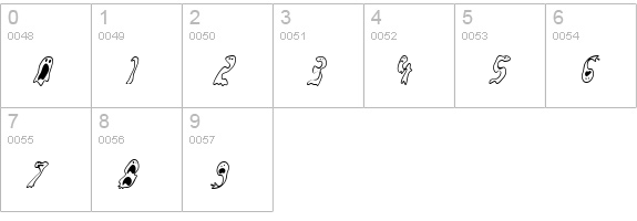 GroovyGhosties numbers 0-9 preview