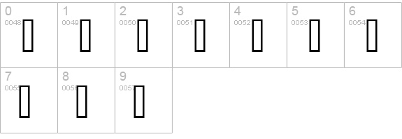 Grossout Shadow numbers 0-9 preview