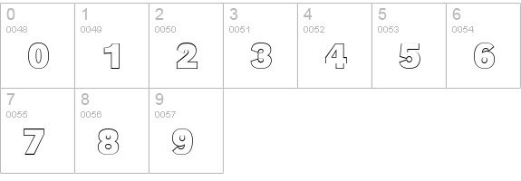 GroteskOu-Bold numbers 0-9 preview