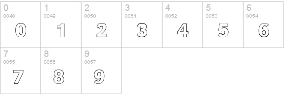 GroteskOu-Medium-Regular numbers 0-9 preview