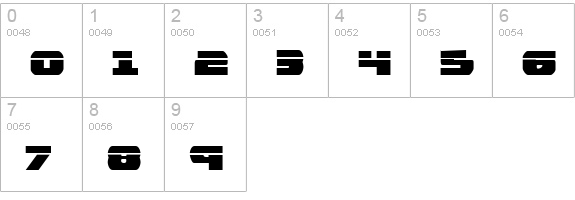 Guardian Laser numbers 0-9 preview