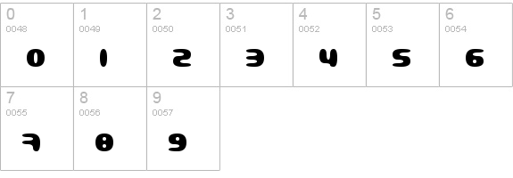 Gubblebum Black numbers 0-9 preview