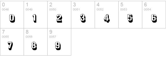 Gunplay 3D numbers 0-9 preview
