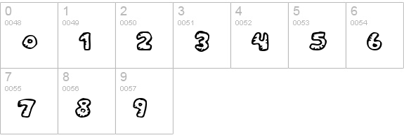 Gwibble numbers 0-9 preview