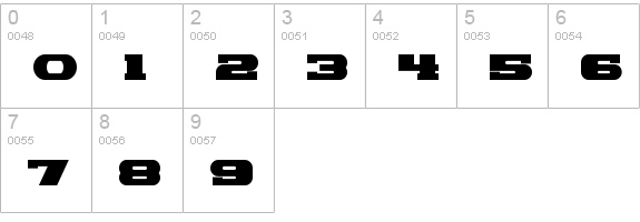 Hackney Block numbers 0-9 preview