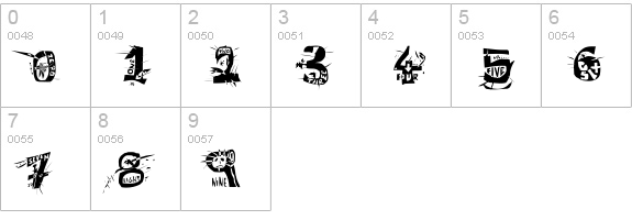 Hair of the dog numbers 0-9 preview
