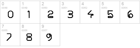 Hairpin-Normal numbers 0-9 preview