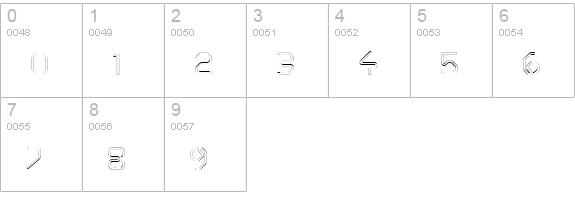 Hairpin Regular numbers 0-9 preview