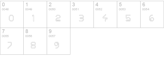 HairpinHairline numbers 0-9 preview