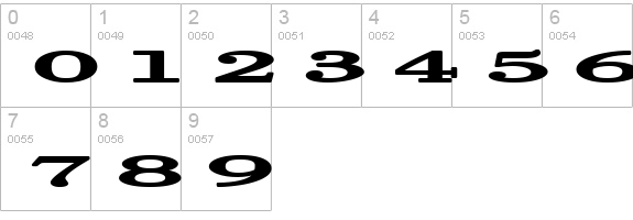 Halcyonia Superwide numbers 0-9 preview