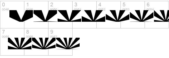 Half SunBurst-w4-02 numbers 0-9 preview