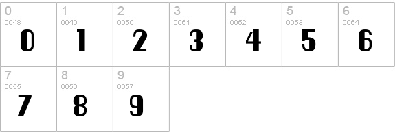 Hallandale Deco JL numbers 0-9 preview