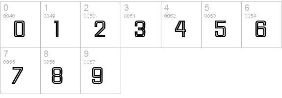 HallandaleSquareInline JL numbers 0-9 preview