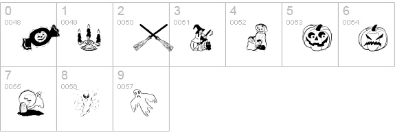 HalloweenTwo numbers 0-9 preview