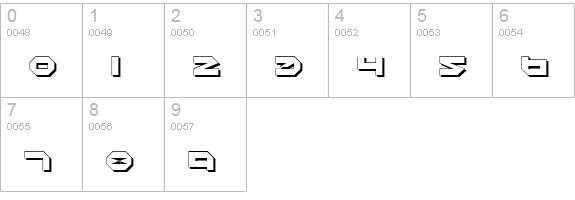 Halo Shadow numbers 0-9 preview
